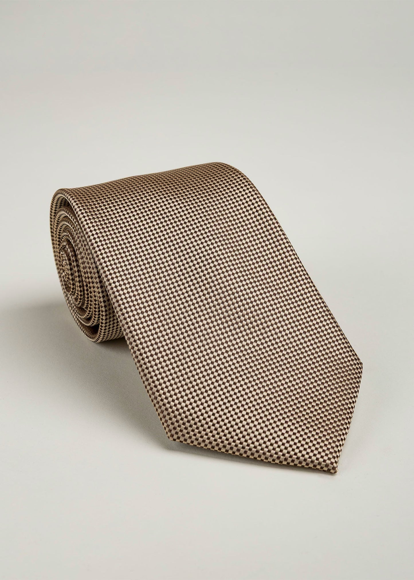 LC Corbata con Falso Liso Lino Clemente Cream