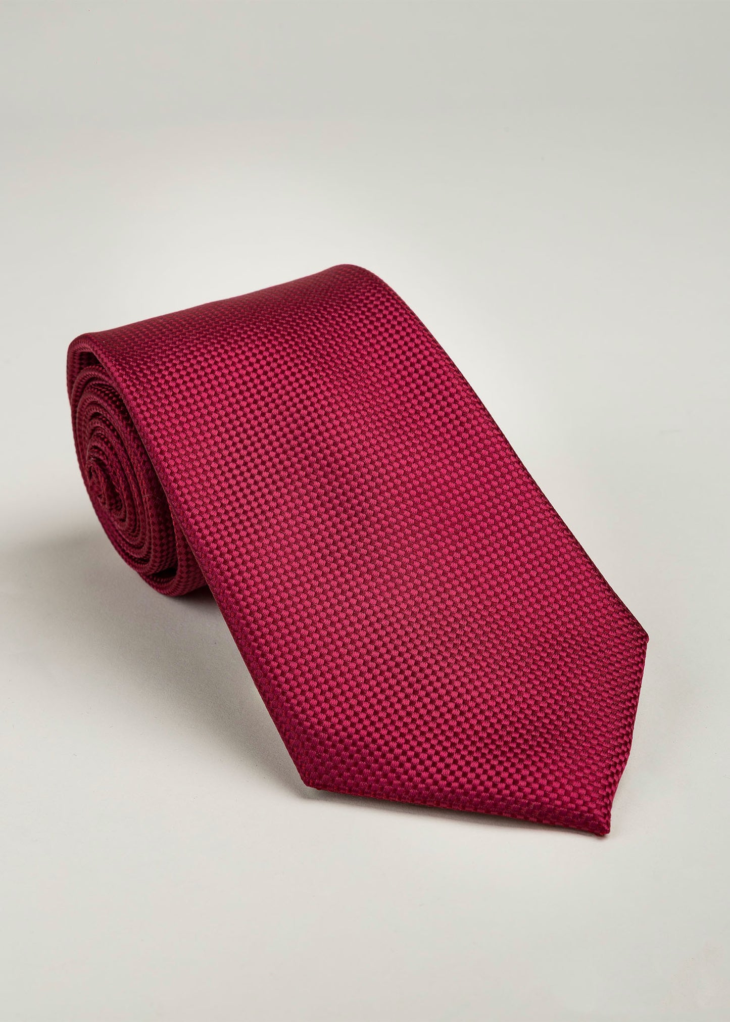 LC Corbata con Falso Liso Lino Clemente Rojo