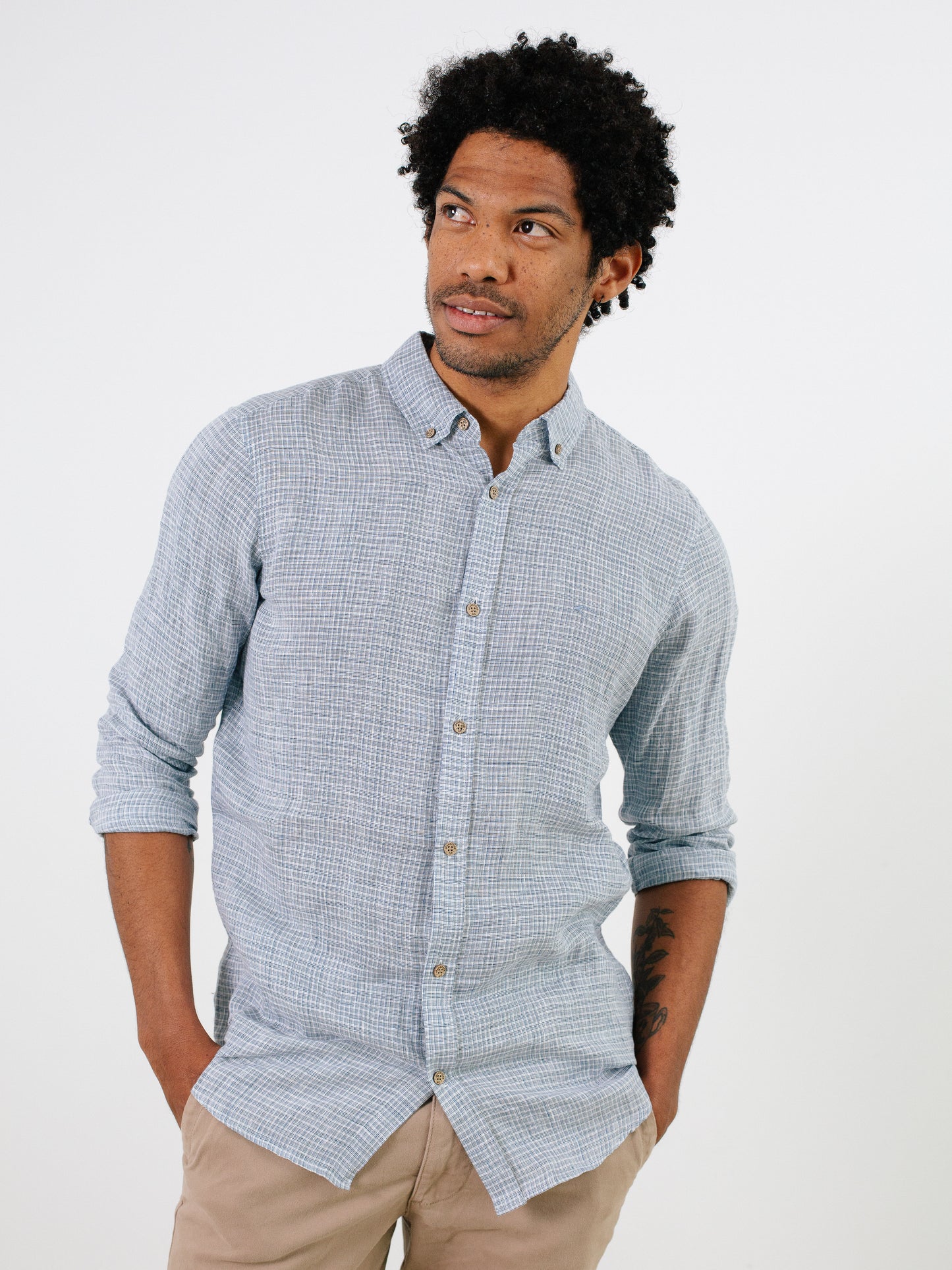 Indicode Jeans Camisa Manga Larga Inlouzu Teal