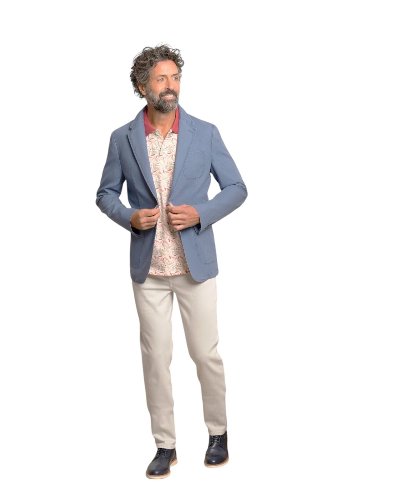 Roberto Bassi Americana Slim Fit Caluga Azul Tinta