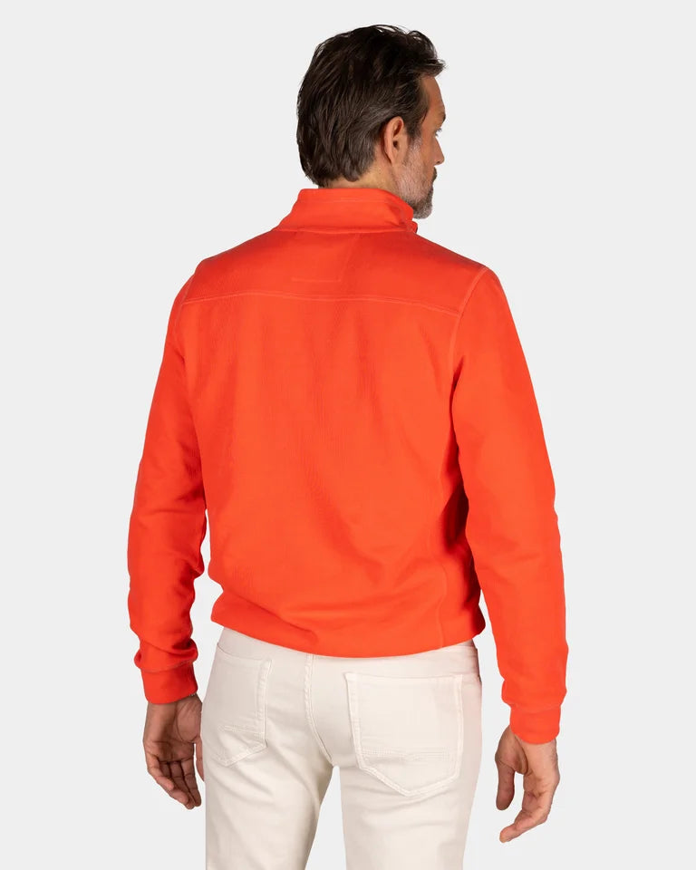 NZA Sueter Media Cremallera John New Zealand Auckland Red Orange