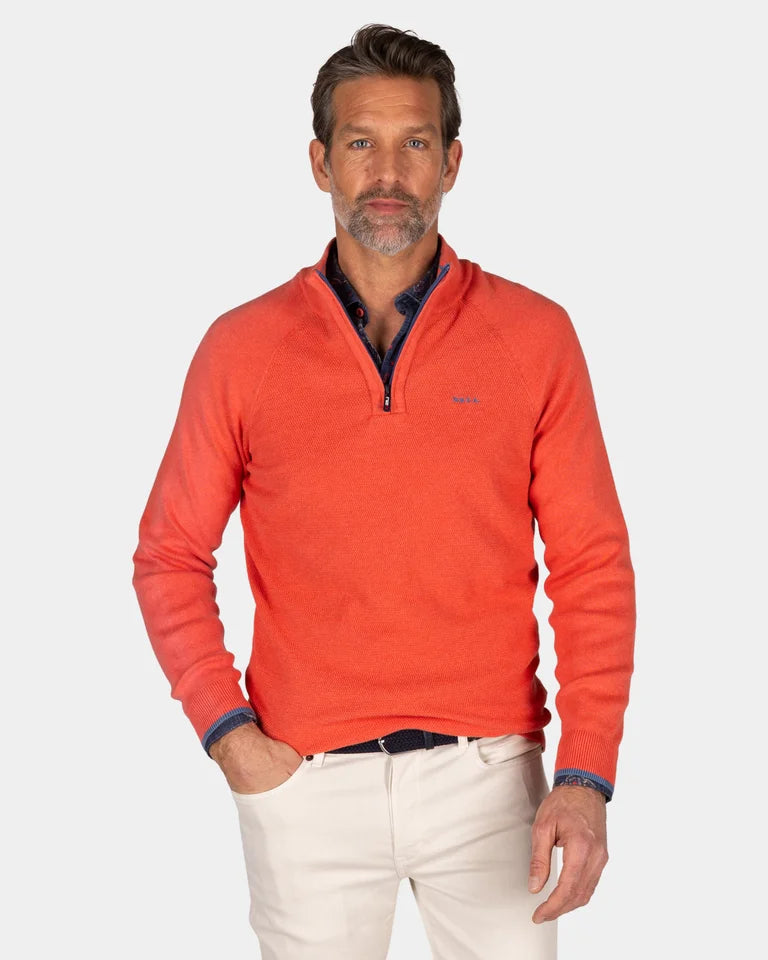 NZA Pullover Cuello Media Cremallera Ralph New Zealand Auckland Red Orange