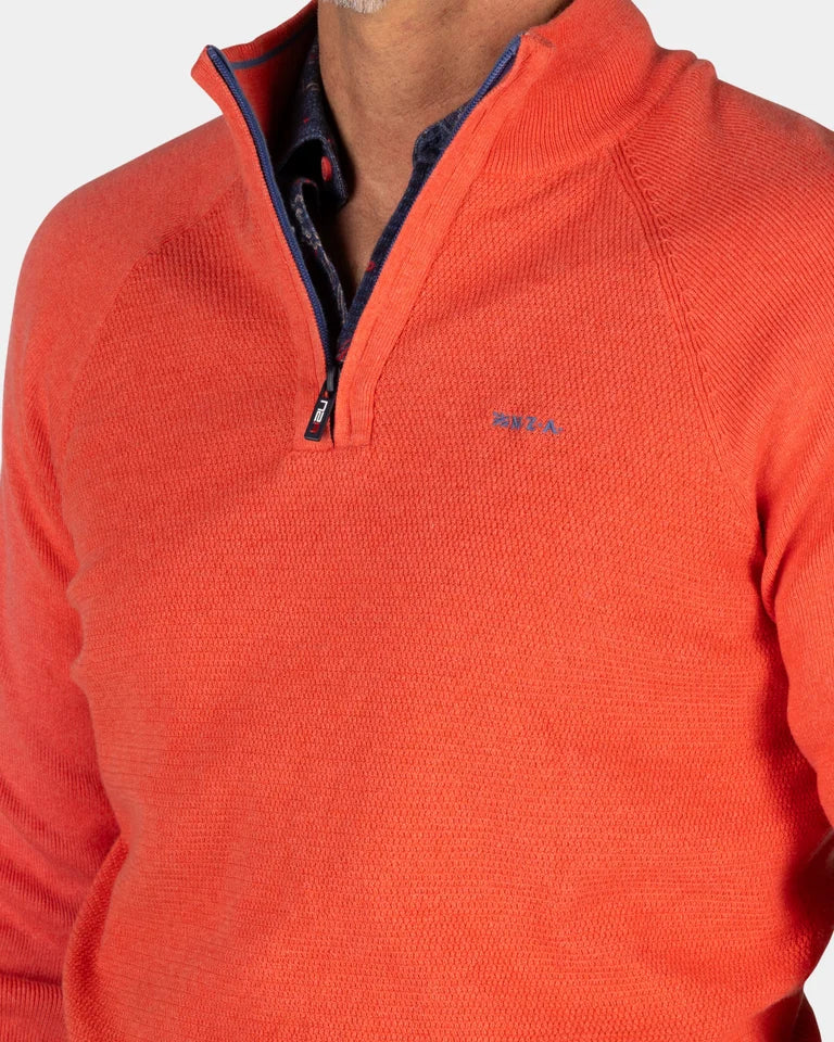 NZA Pullover Cuello Media Cremallera Ralph New Zealand Auckland Red Orange