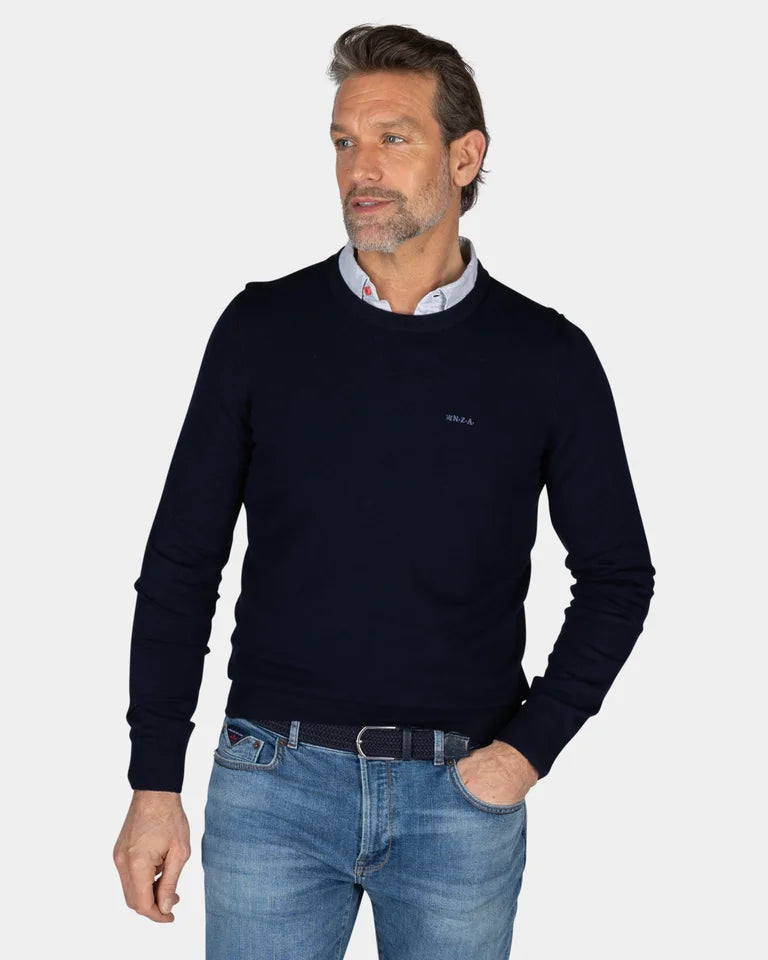 NZA Pullover Cuello Redondo Braylon New Zealand Auckland Midnight Navy