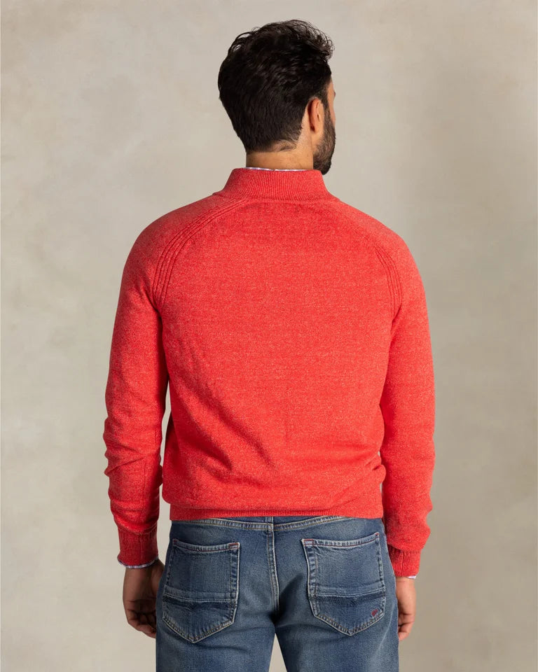 NZA Pullover Cuello Media Cremallera New Zealand Auckland Bright Red Melange