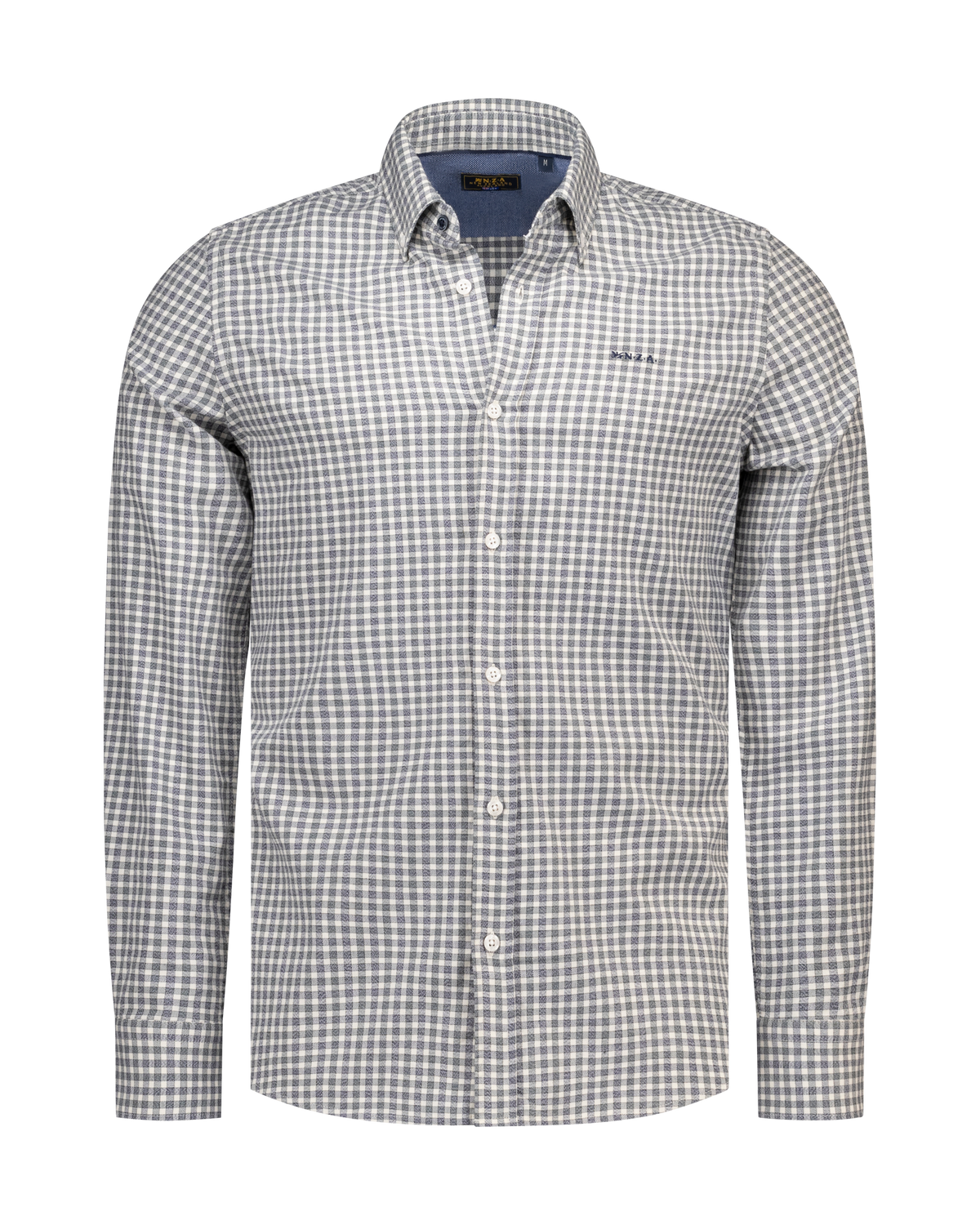 NZA Camisa New Zealand Auckland de Cuadros Stretch Oxford Navy