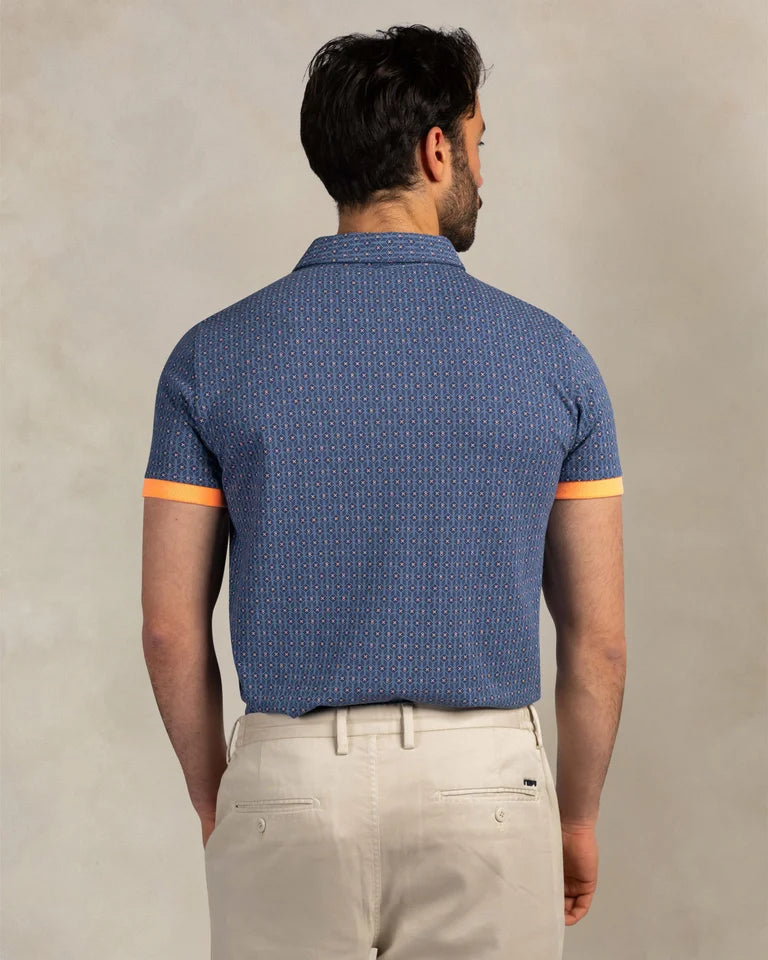 NZA Polo Manga Corta New Zealand Auckland Navy Sky