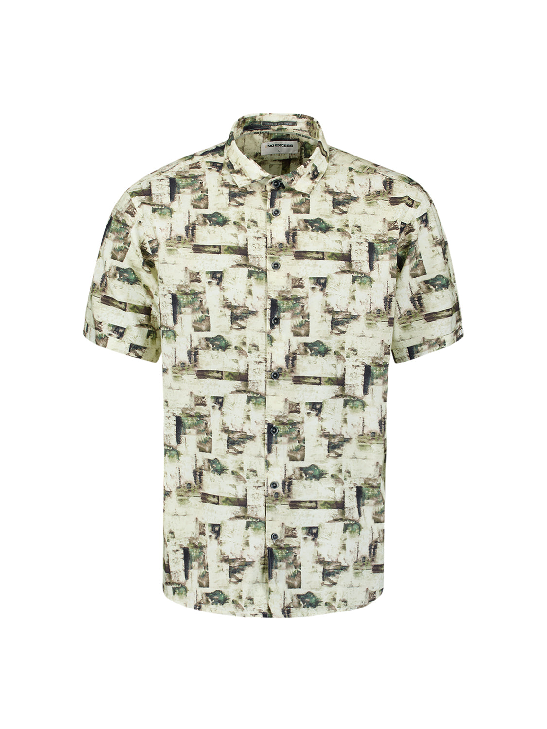 NXS Camisa Manga Corta Estampada No Excess Green