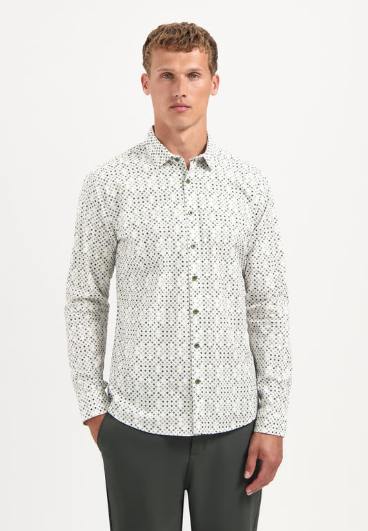 NXS Camisa Manga Larga Estampada No Excess Dark Green