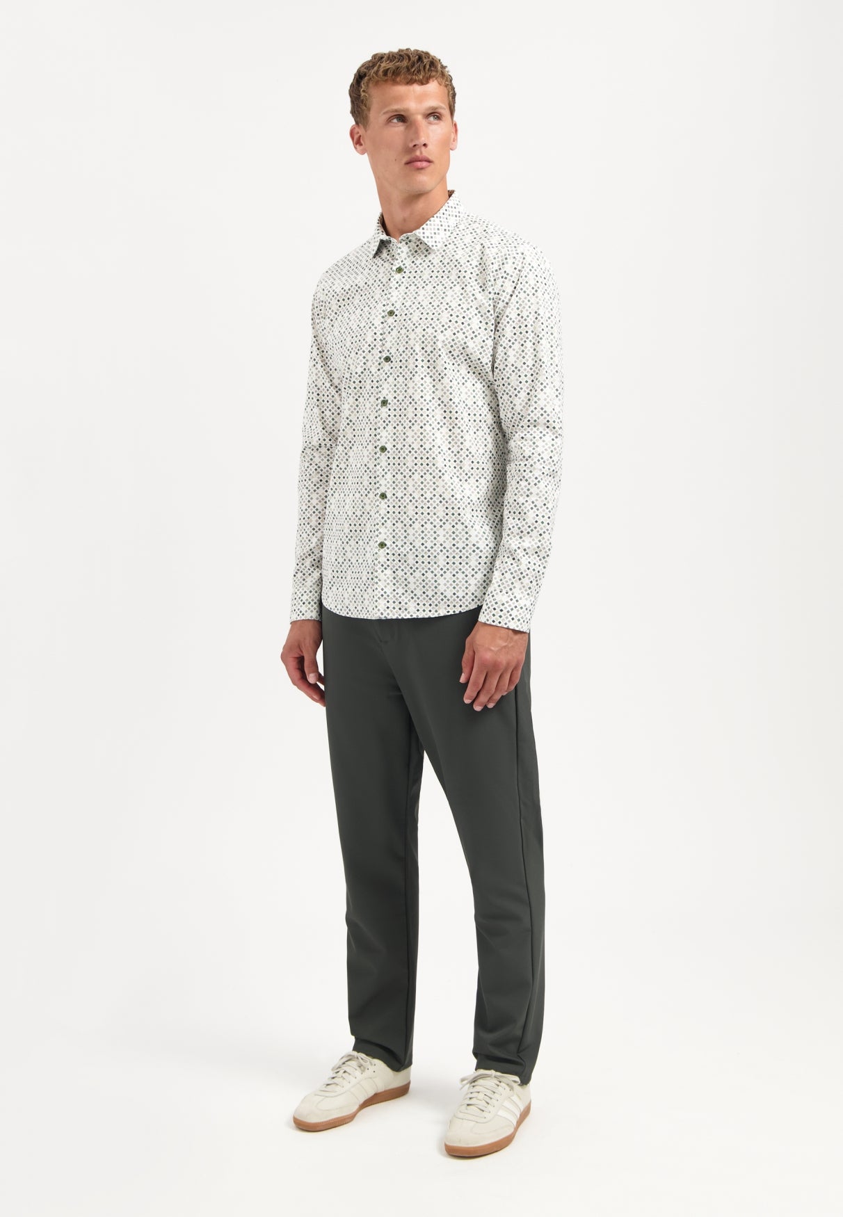 NXS Camisa Manga Larga Estampada No Excess Dark Green