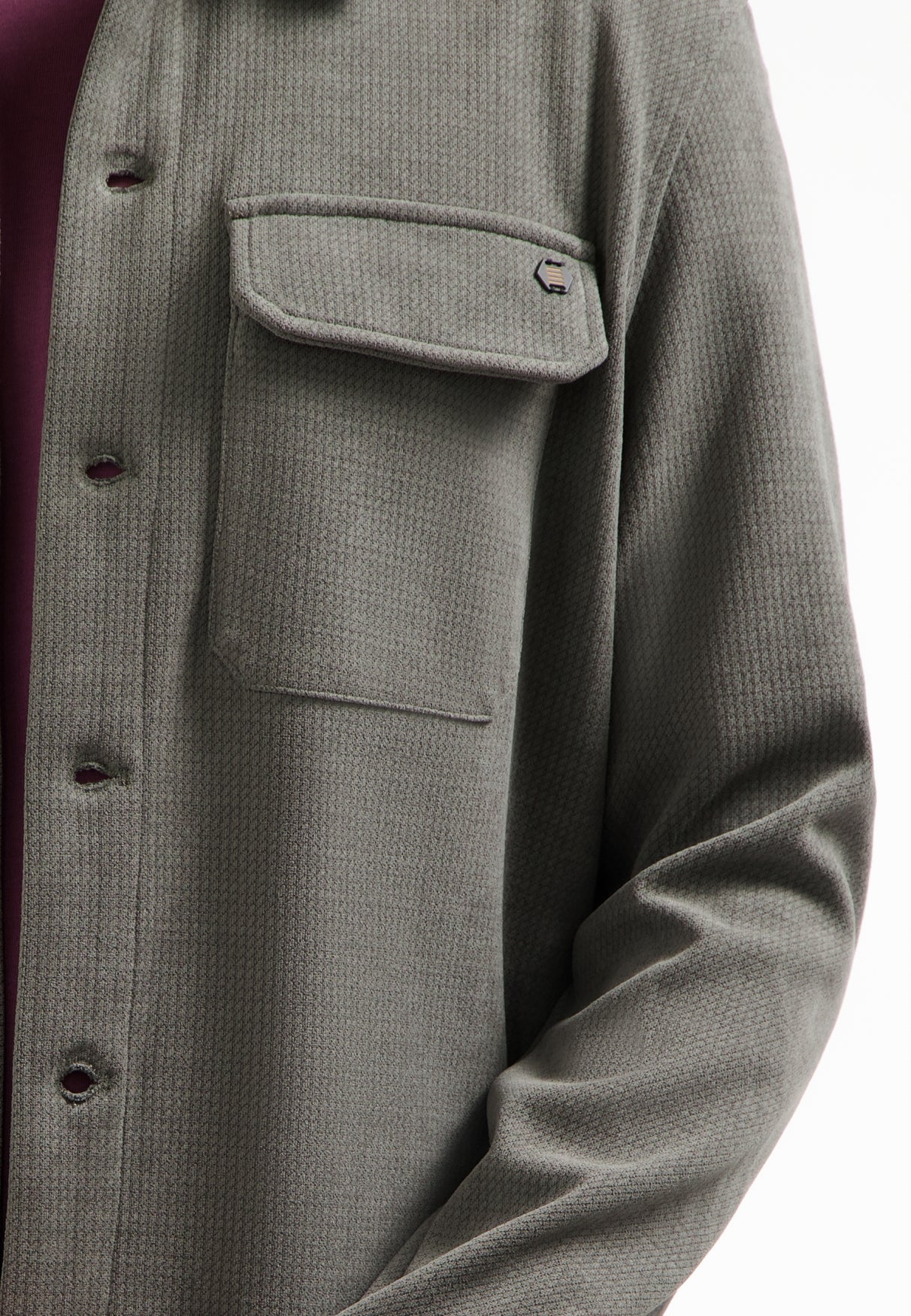 NXS Sobrecamisa Con botones No Excess Dark Clay