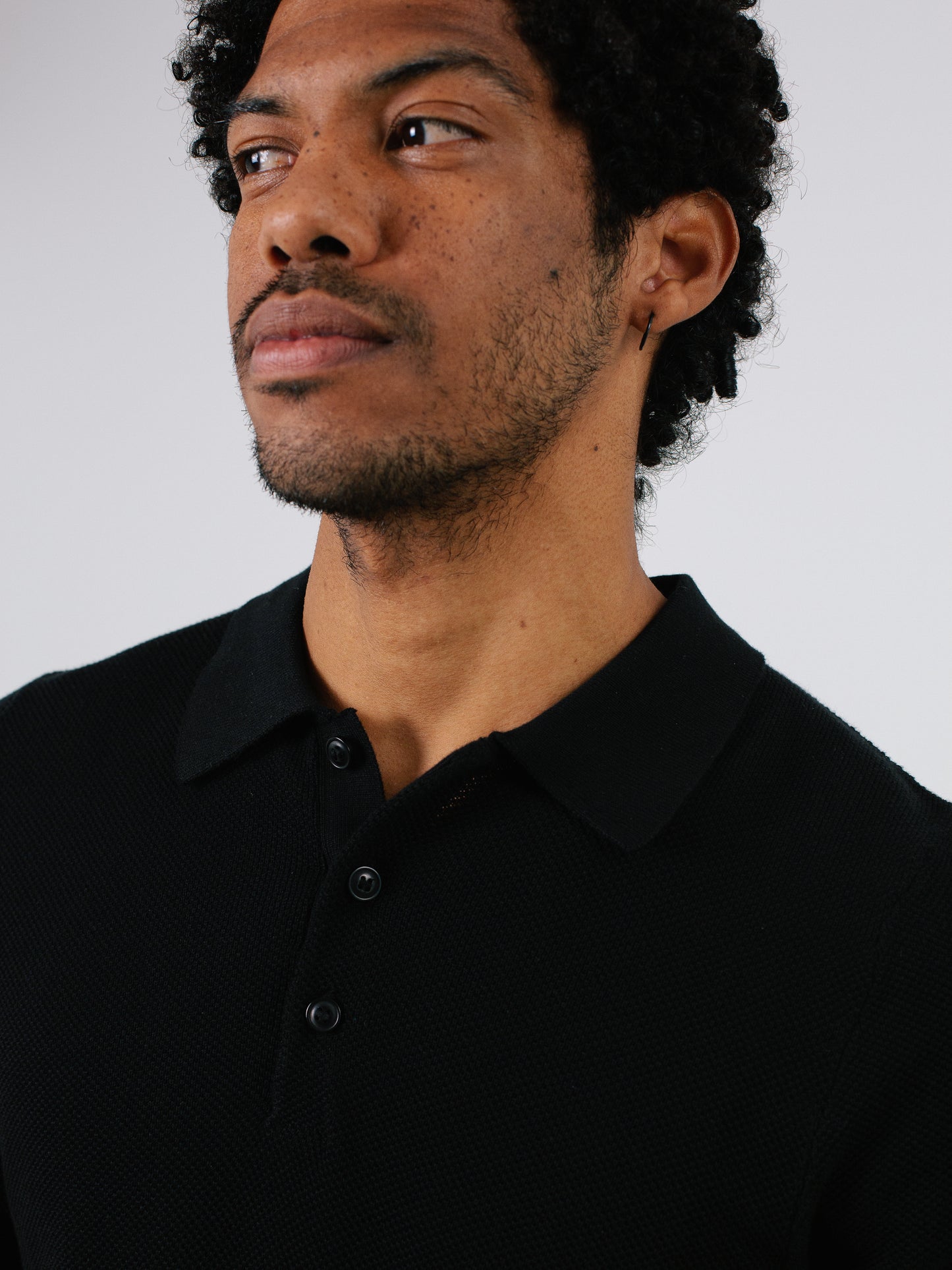 Indicode Jeans Polo Manga Corta de Punto Invorm Negro