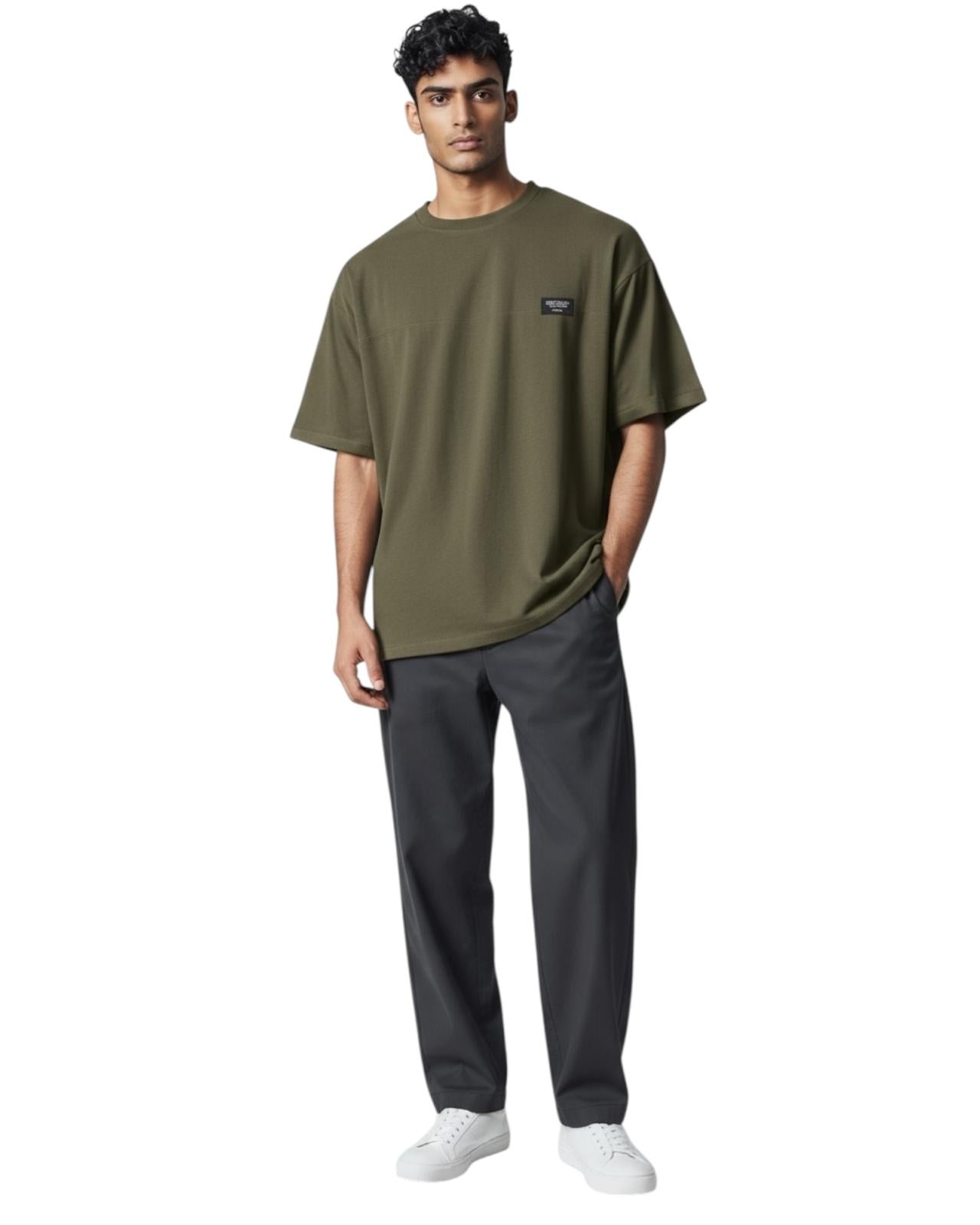 Indicode Jeans Camiseta Cuello Redondo Instiano Dark Olive