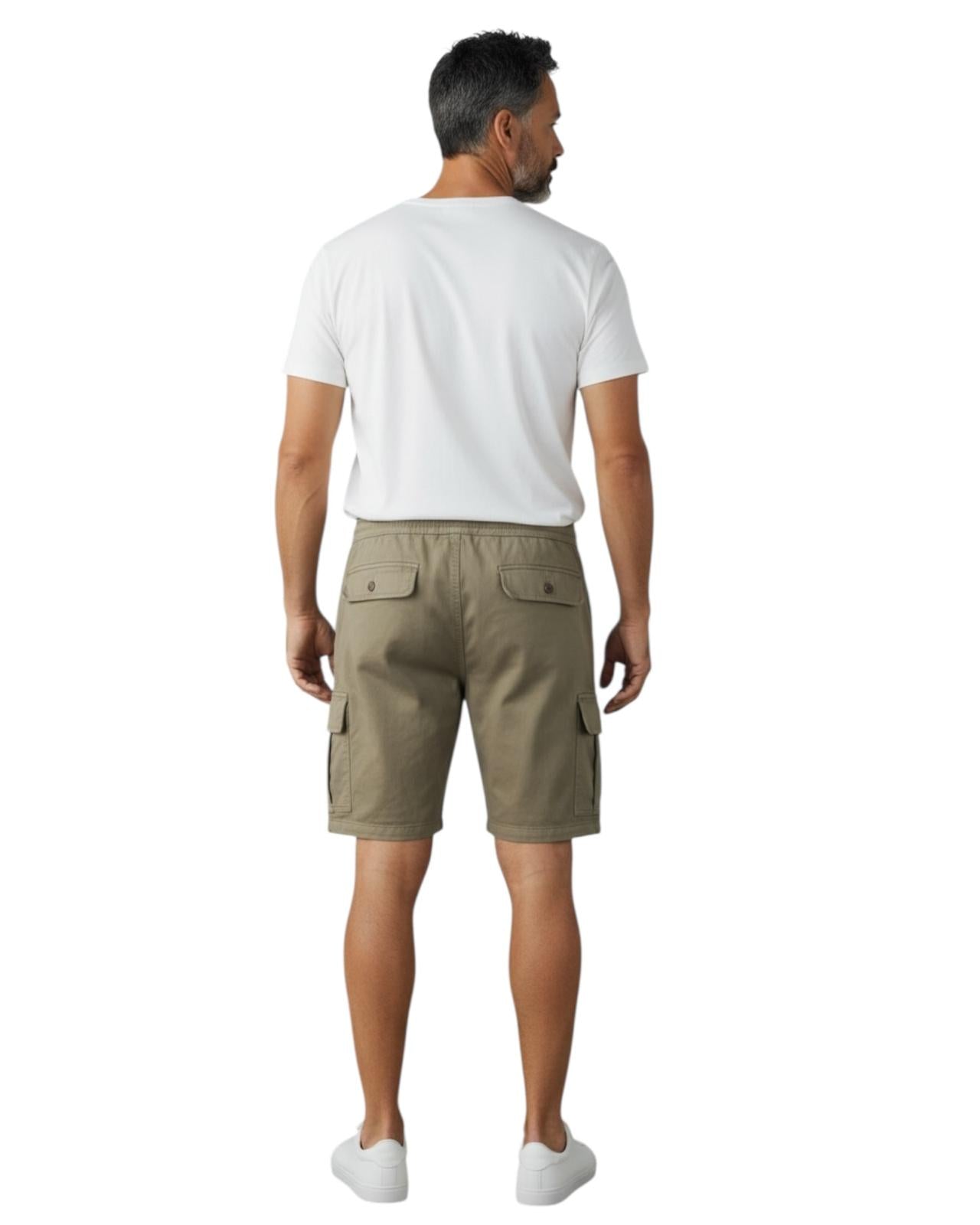 Indicode Jeans Bermuda Cargo Elastica Inbouillon Kelp