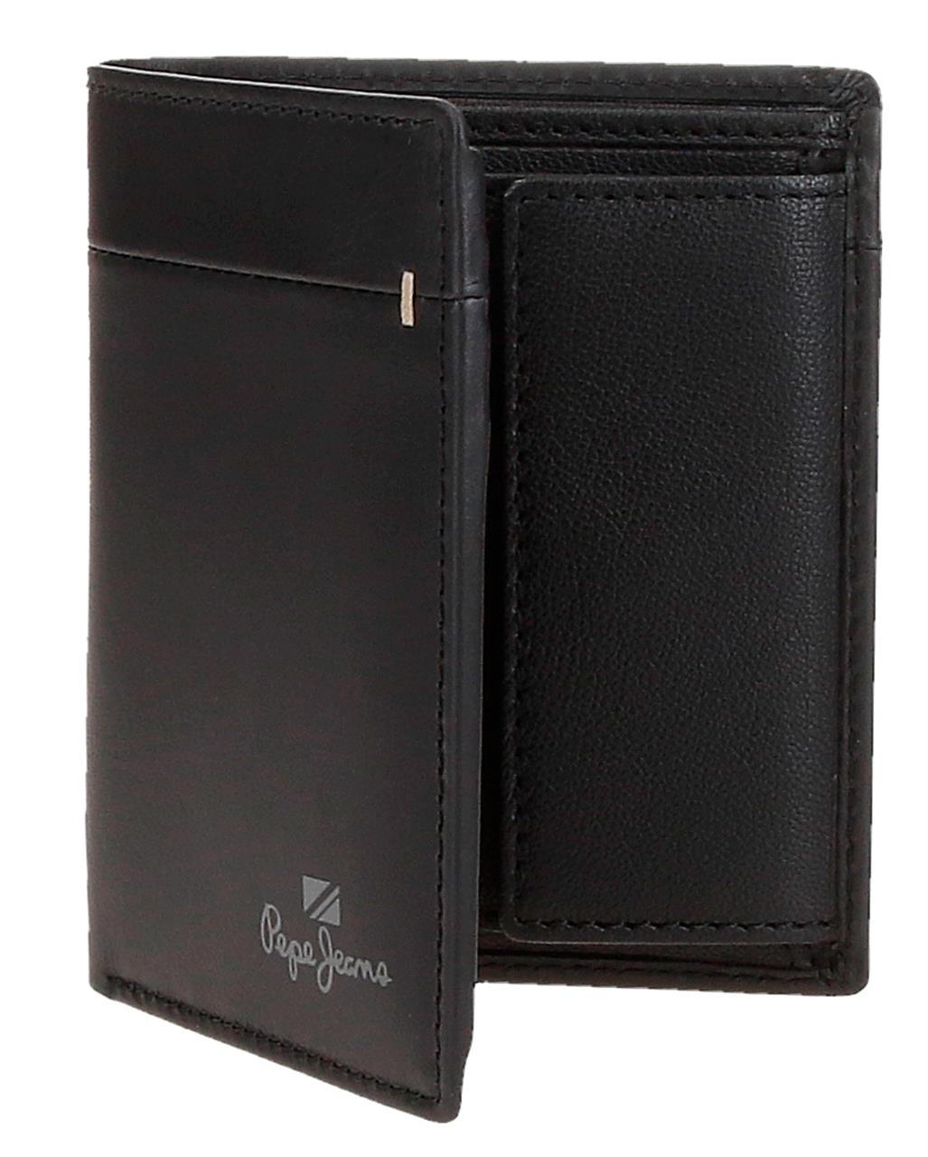 Billetero Vertical Con Monedero Pepe Jeans Negro