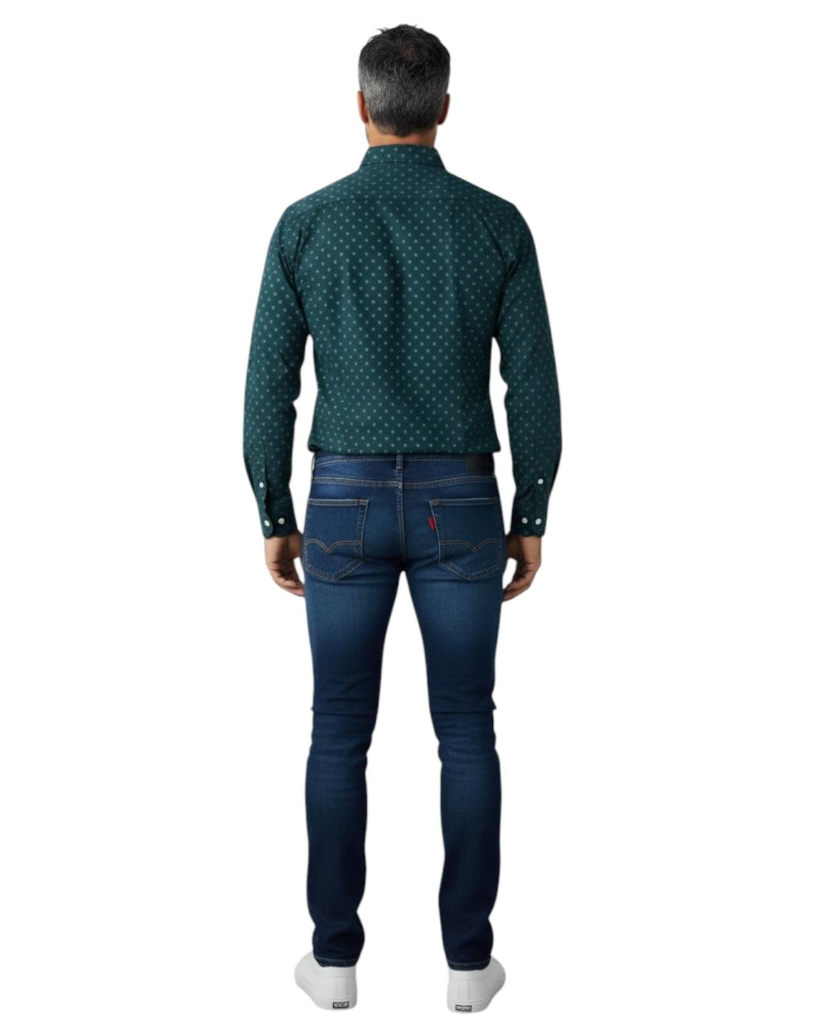 Dario Beltran Camisa Manga Larga Slim Fit Latido Marino