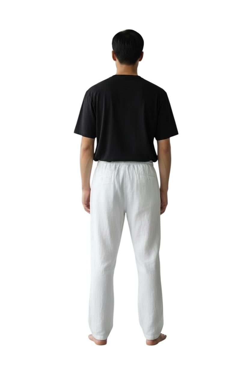 CC Pantalon de Lino Carlos Cordoba Blanco