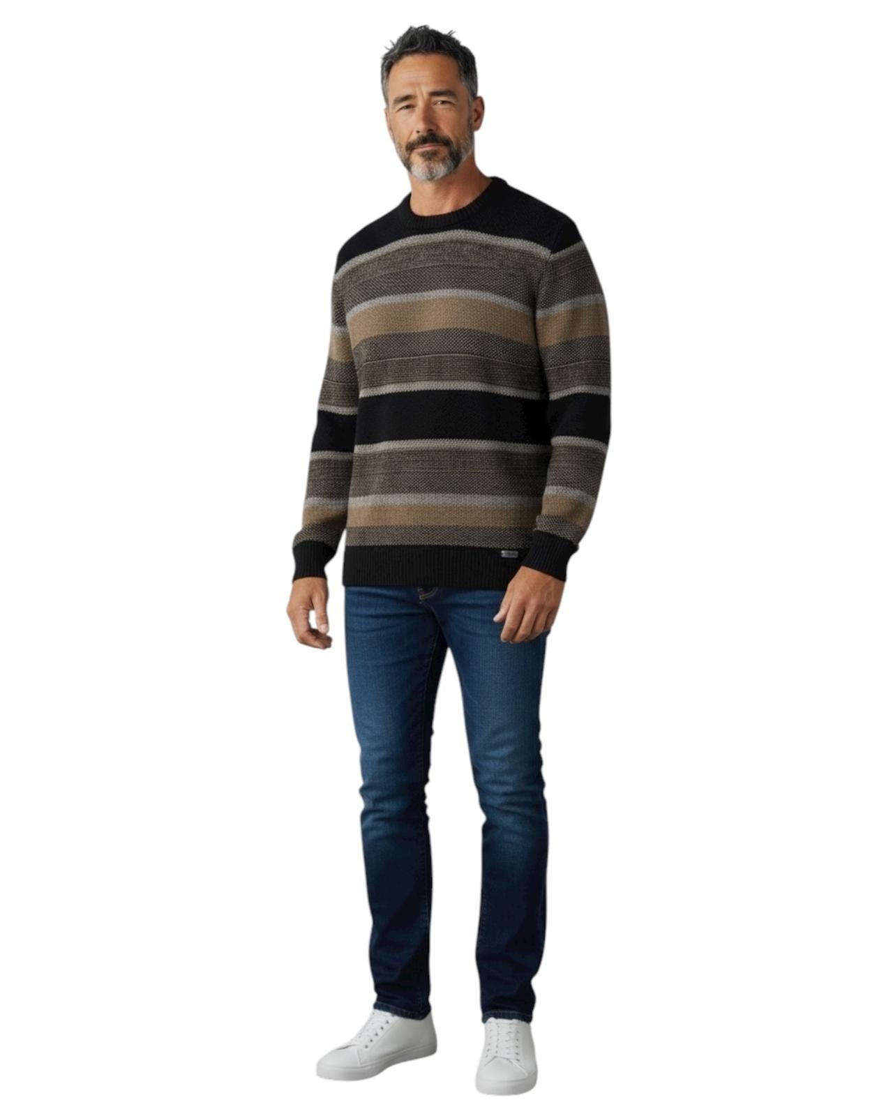 Tome Pullover Cuello Redondo Browm