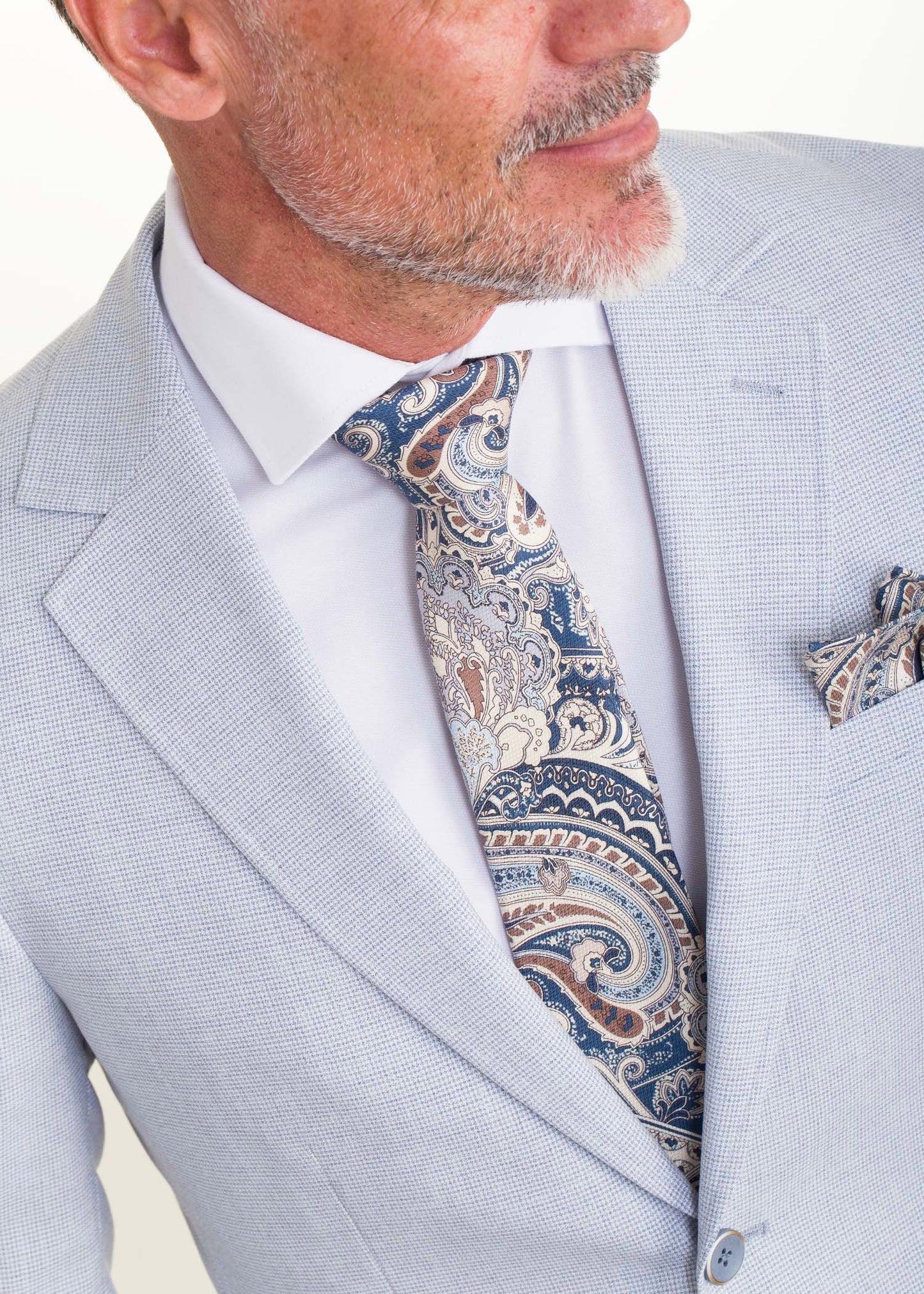 LC Americana Slim Fit Yeste Lino Clemente Azul