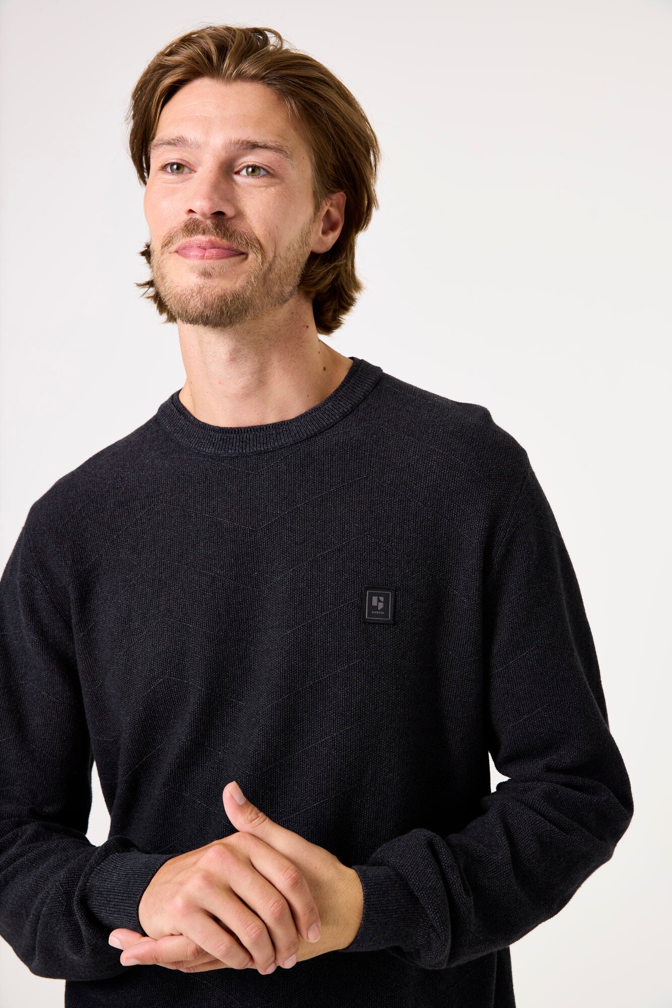 Garcia Jeans Pullover Cuello Redondo Slate