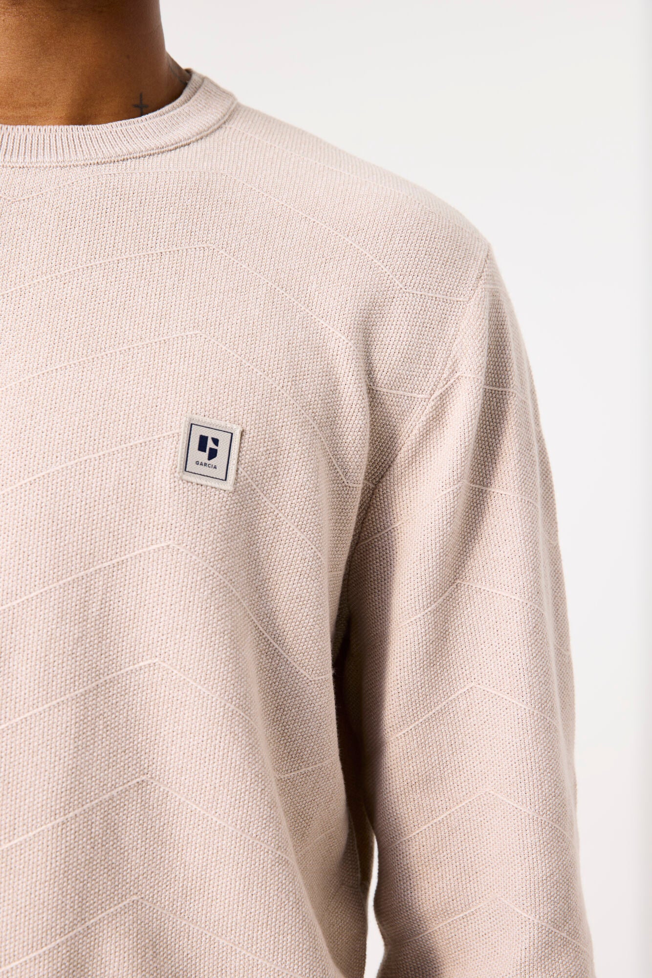 Garcia Jeans Pullover Cuello Redondo Sand
