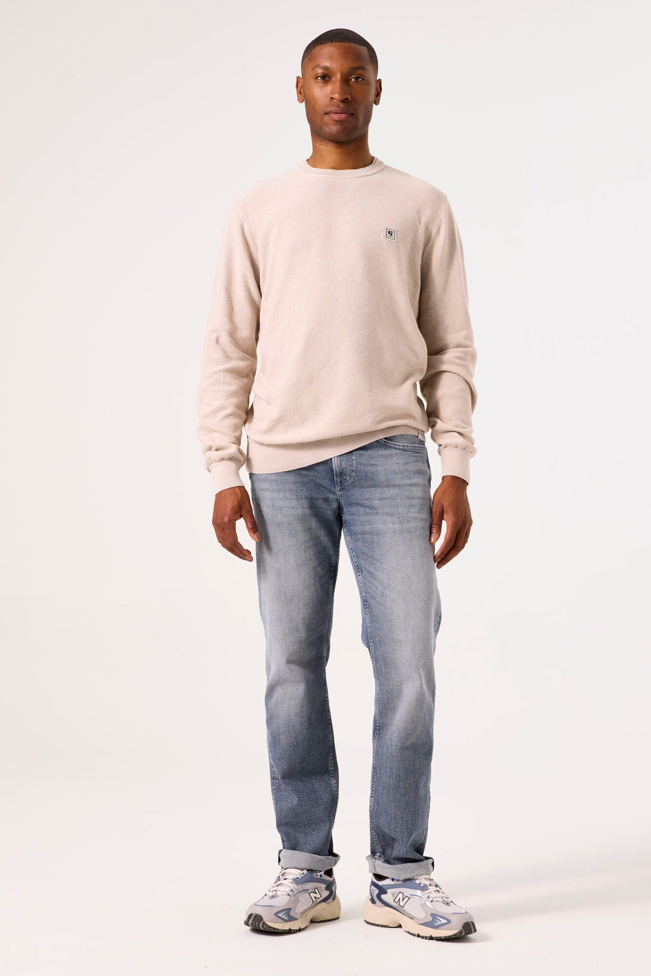 Garcia Jeans Pullover Cuello Redondo Sand
