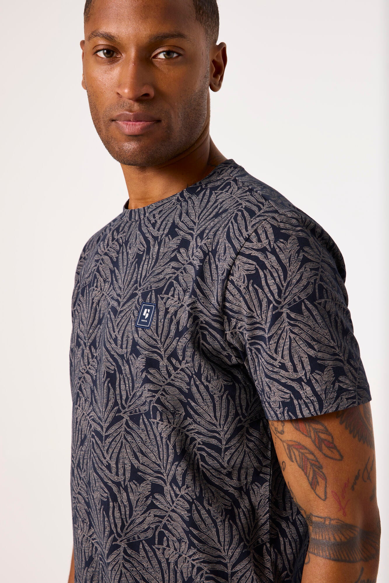 Garcia Jeans Camiseta Cuello Redondo Deep Ink