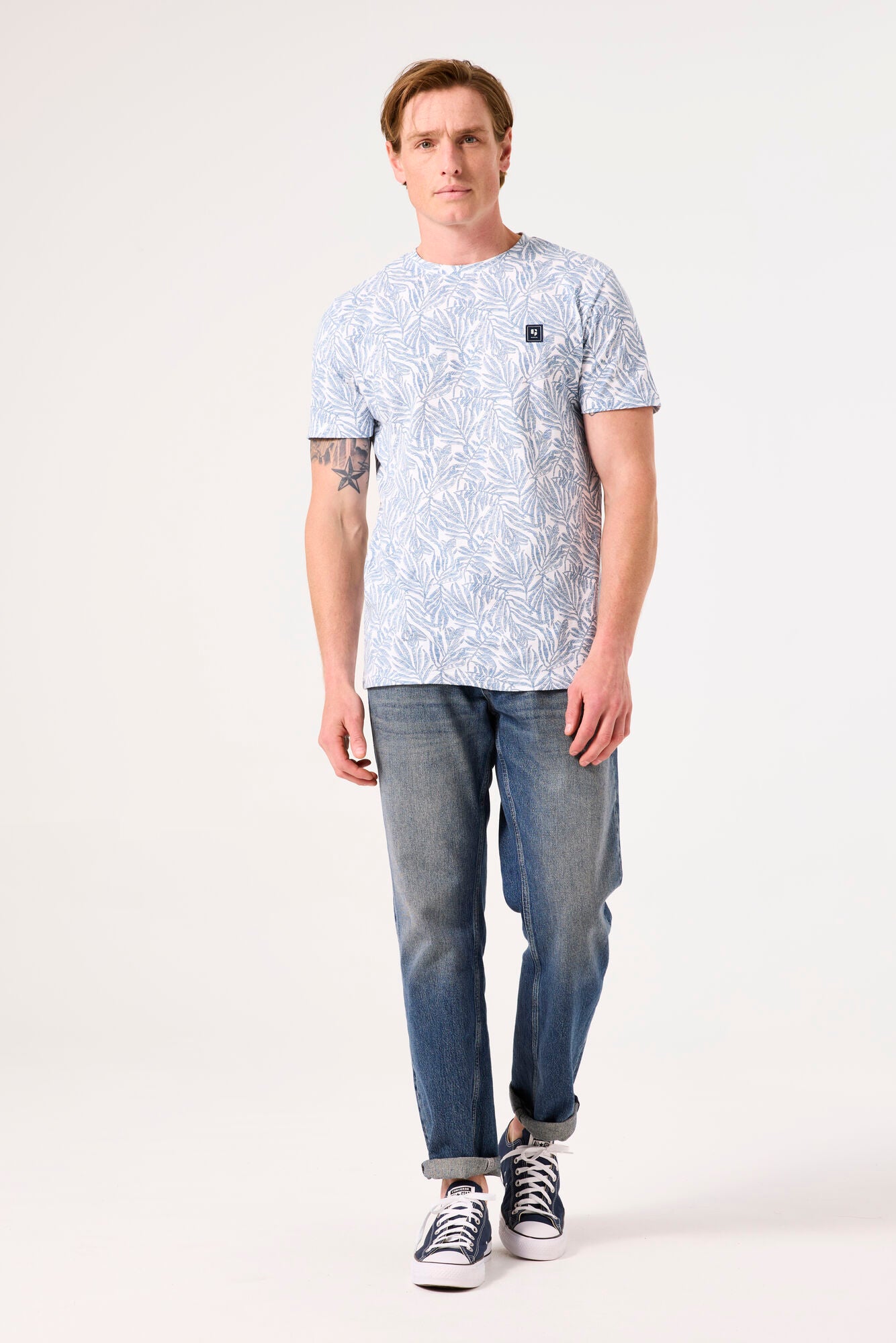 Garcia Jeans Camiseta Cuello Redondo White