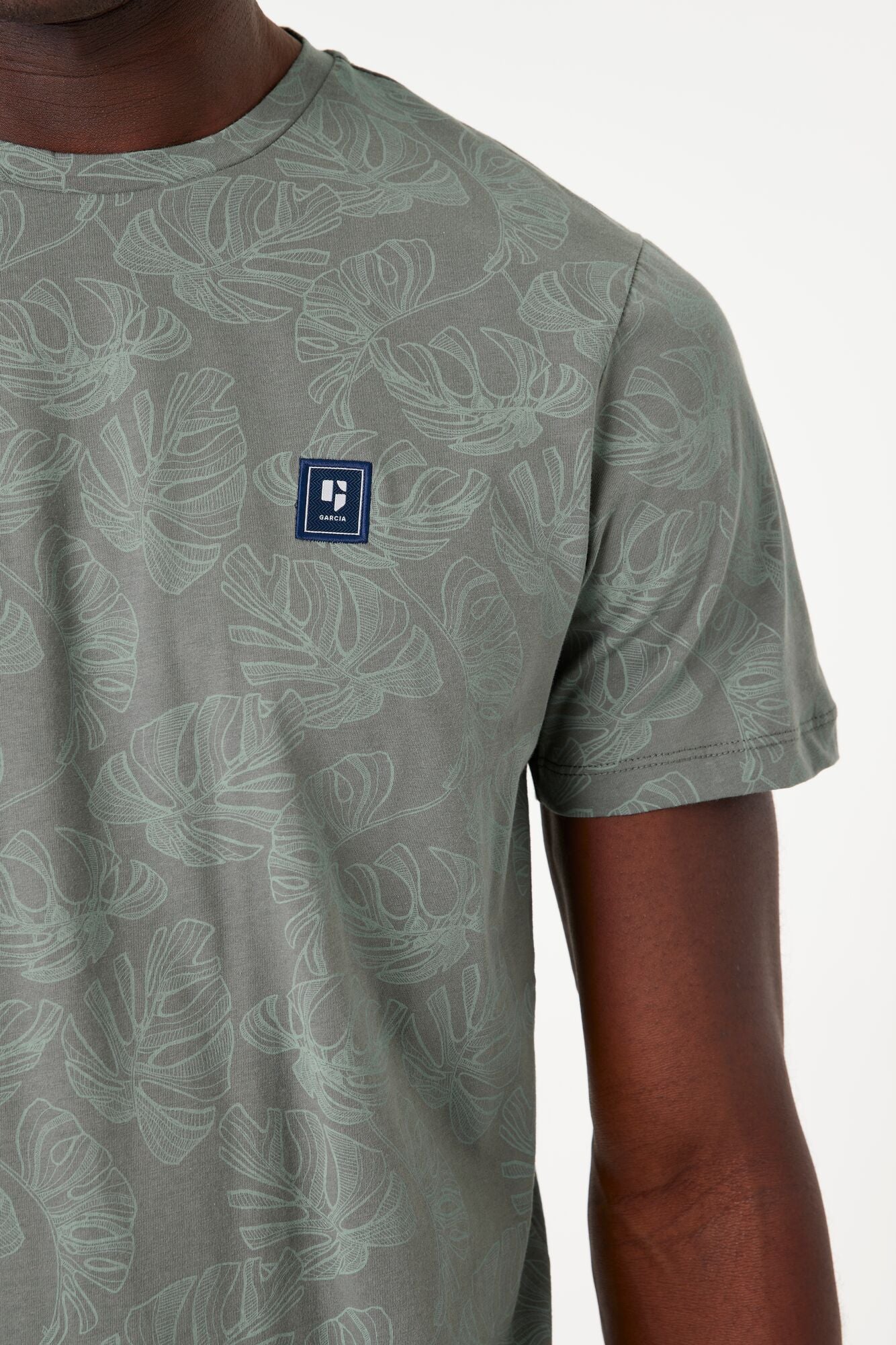 Garcia Jeans Camiseta Cuello Redondo Light Sage