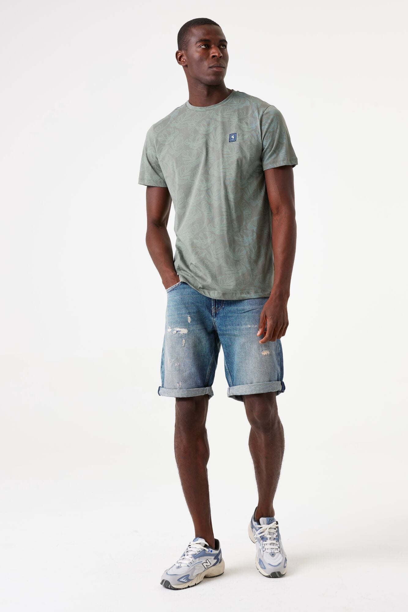 Garcia Jeans Camiseta Cuello Redondo Light Sage