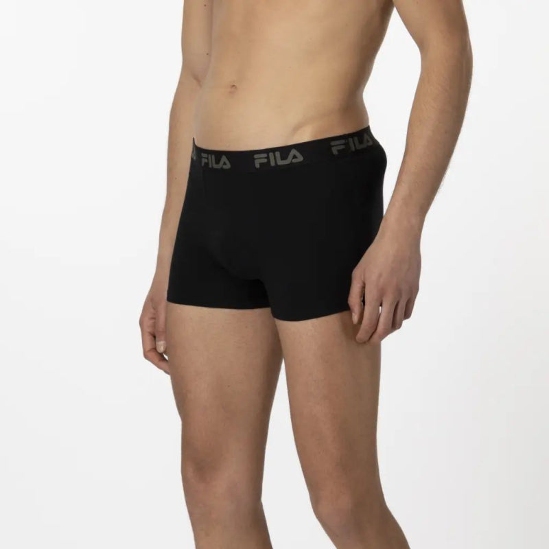 Fila Pack Boxers Elasticos Negro y Kaki 2 uds.