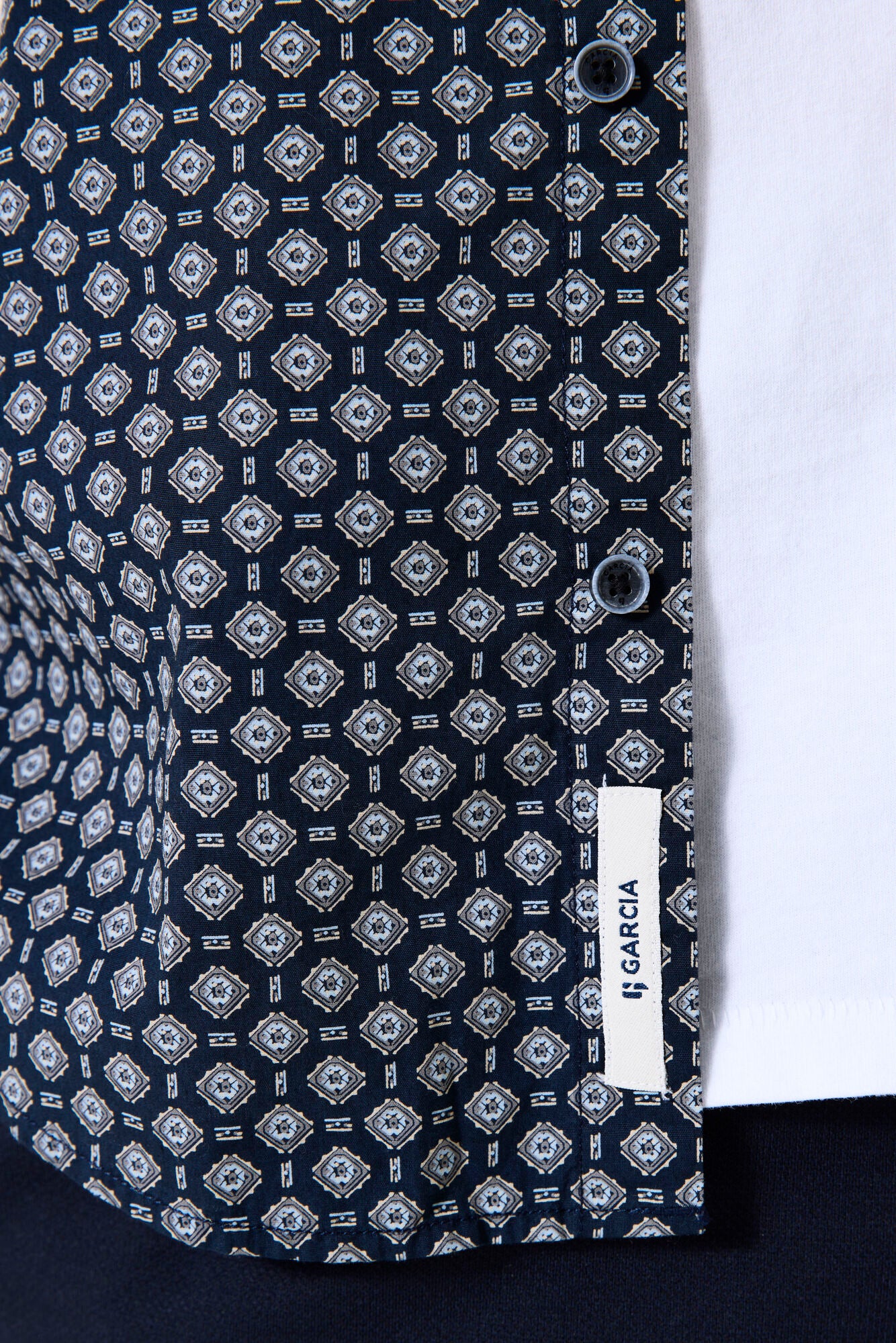 Garcia Jeans Camisa Estampada Deep Ink