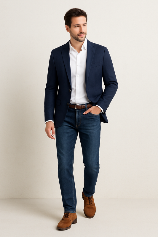 Cómo combinar americana y vaqueros para un look casual-elegante