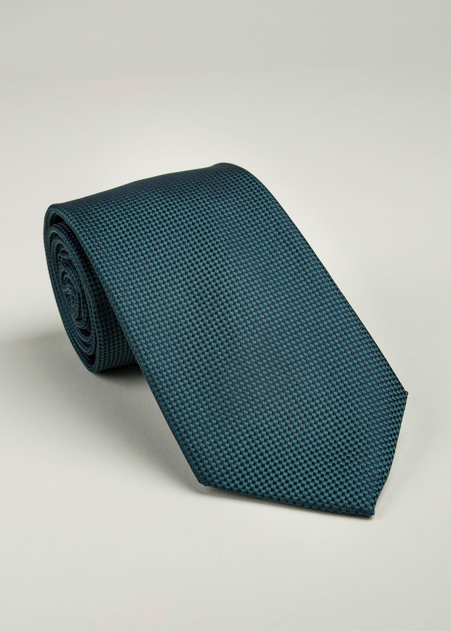 LC Corbata con  Falso Liso Lino Clemente Green