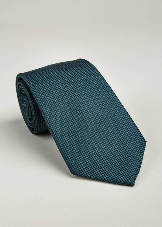 LC Corbata con  Falso Liso Lino Clemente Green