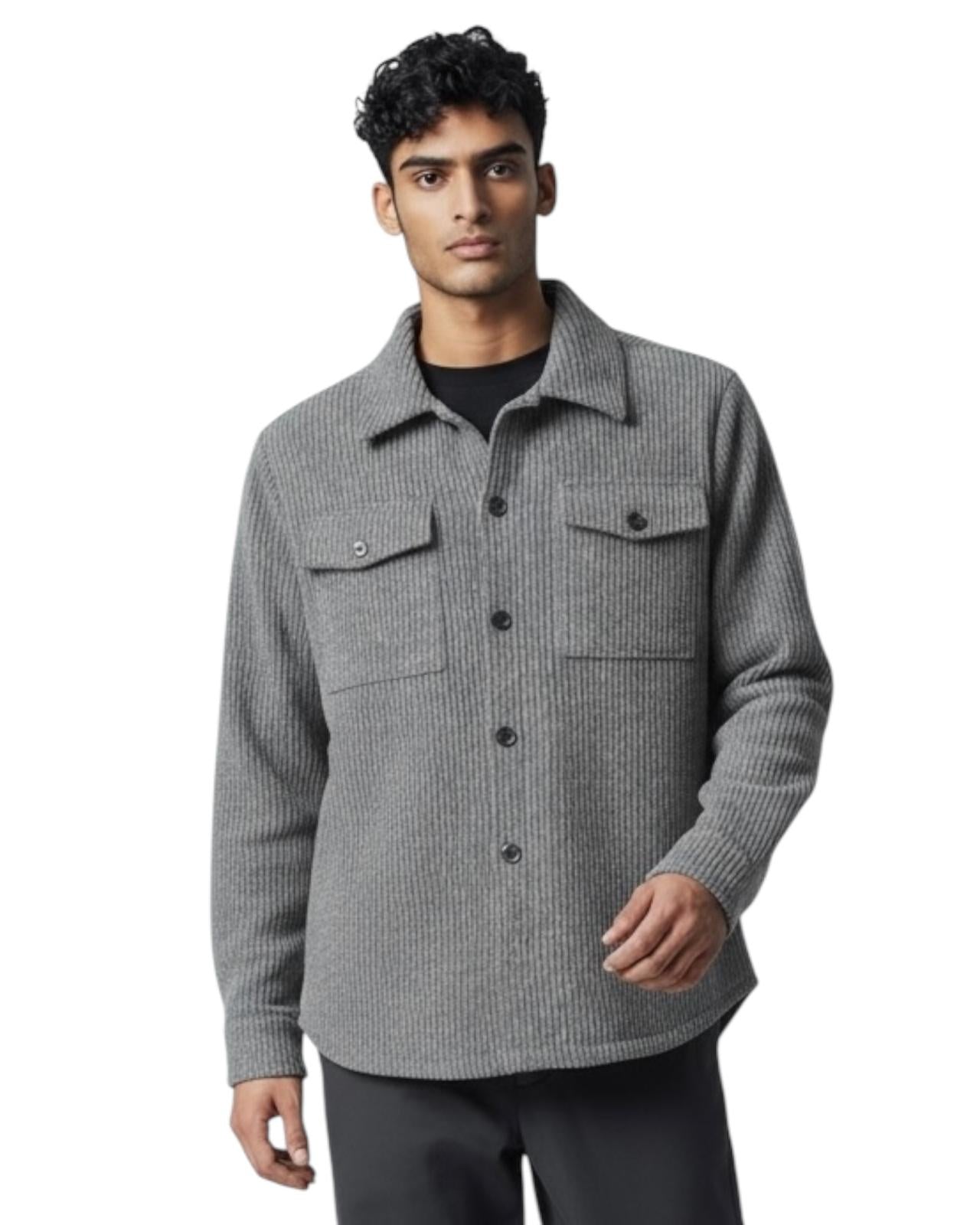 Indicode Jeans Sobrecamisa Con botones Inbarslund Charcoal Mix