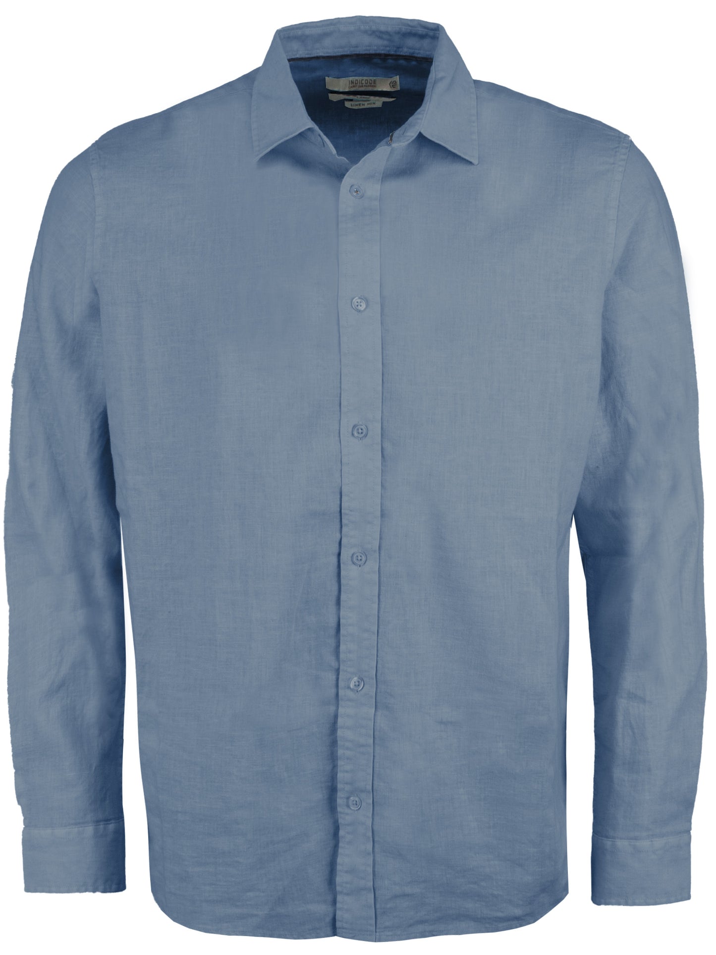 Indicode Jeans Camisa de Lino Incordyceps Parisian Blue
