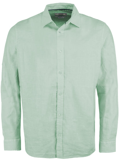 Indicode Jeans Camisa de Lino Incordyceps Quiet Wave