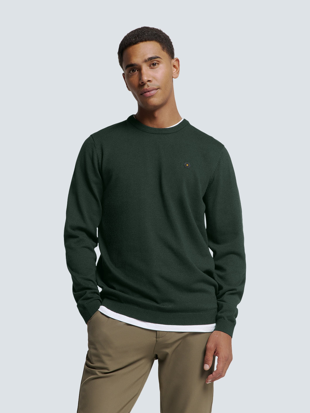 NXS Pullover Cuello Redondo No Excess Dark Green