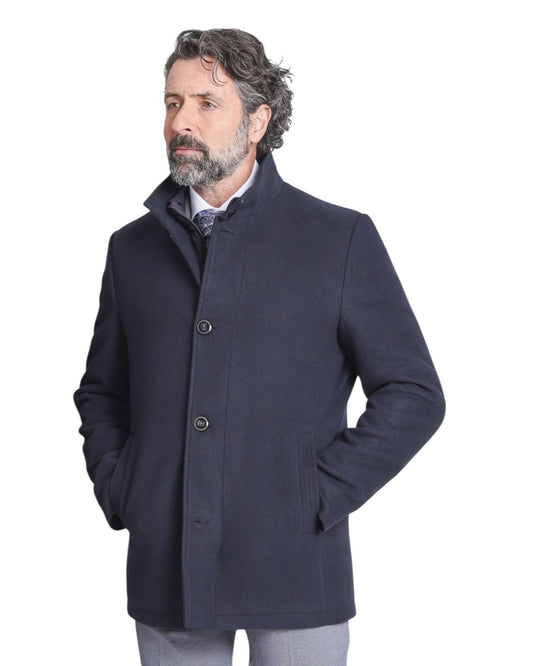 Roberto Bassi Abrigo Corto Aquiles Azul Marino