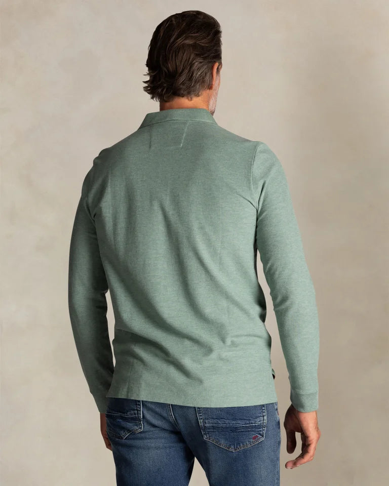 NZA Polo Manga Larga New Zealand Auckland Soft Green Melange