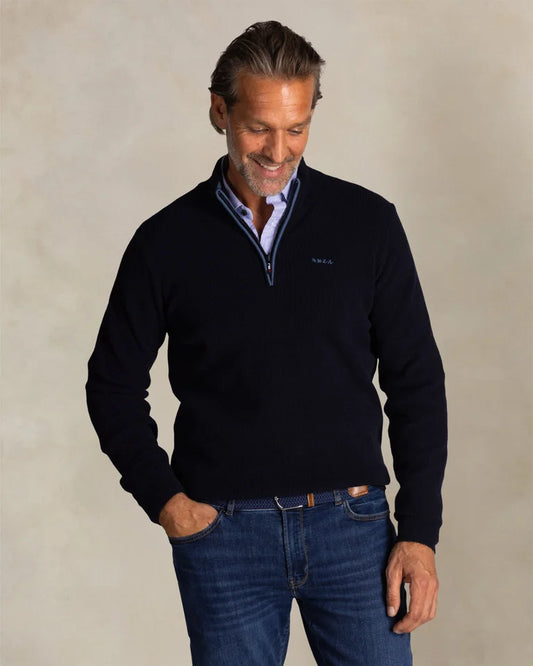 NZA Pullover Angel Con Media Cremallera New Zealand Auckland Classic Navy