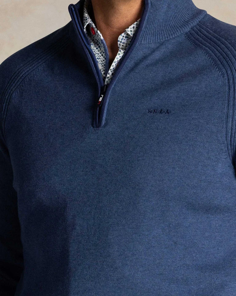 NZA Pullover Cuello Media Cremallera New Zealand Auckland Brillant Blue Melange