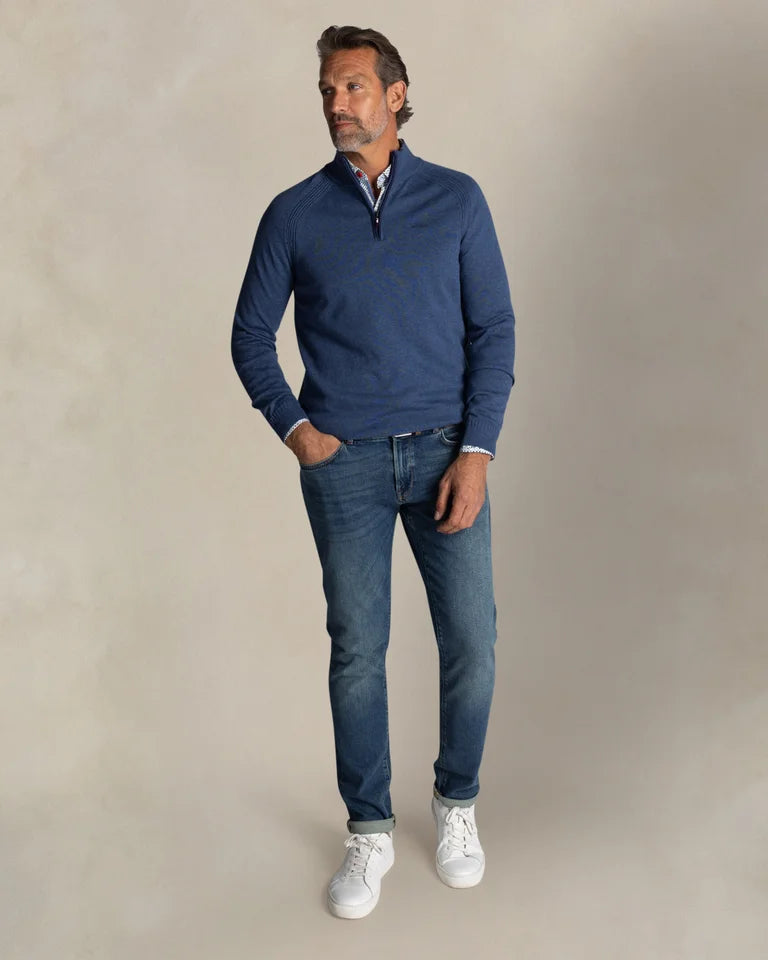 NZA Pullover Cuello Media Cremallera New Zealand Auckland Brillant Blue Melange