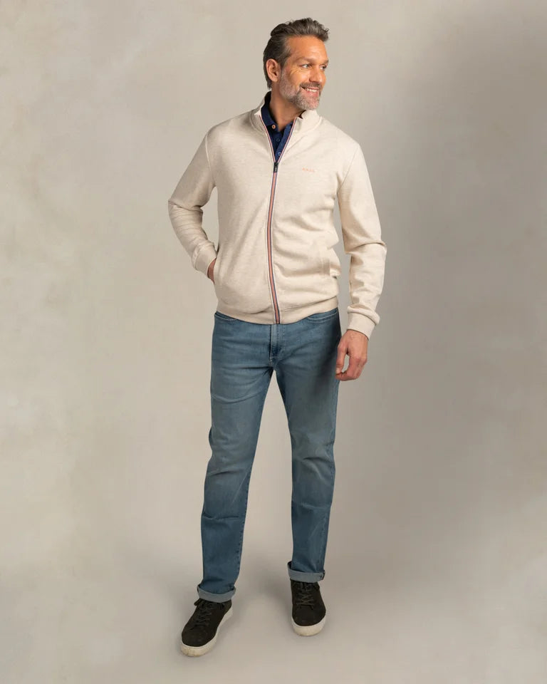 NZA Cardigan New Zealand Auckland Light Cream Melange