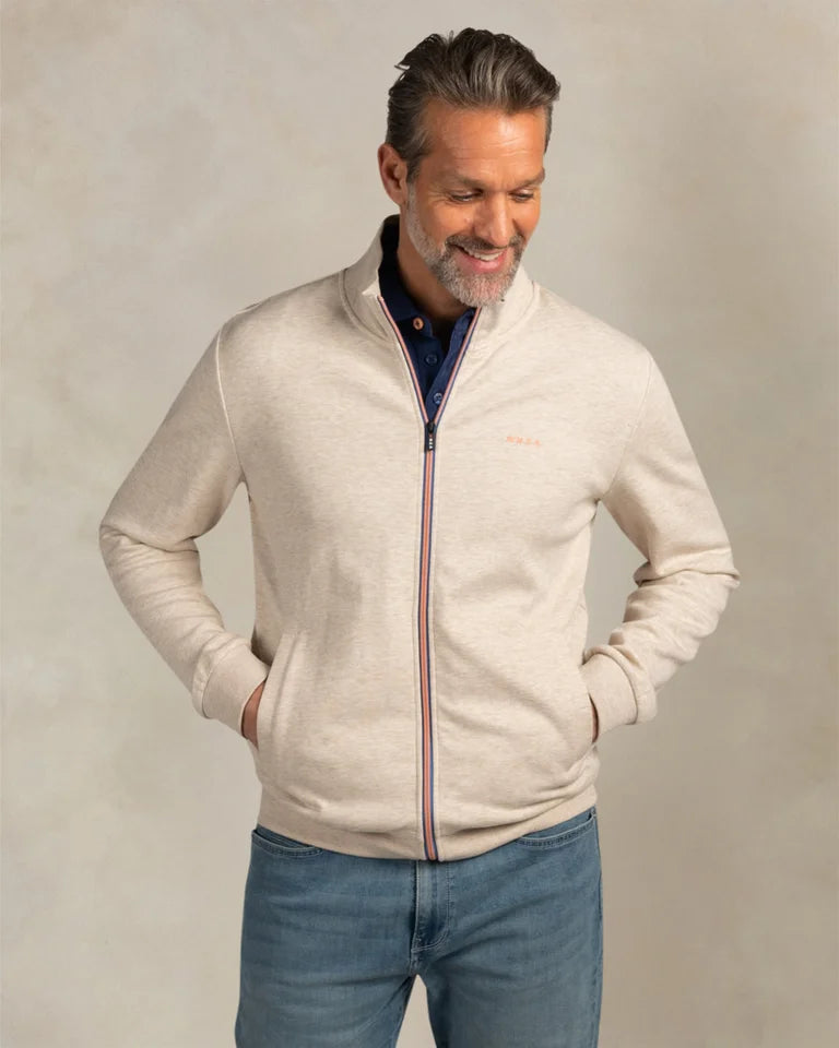 NZA Cardigan New Zealand Auckland Light Cream Melange