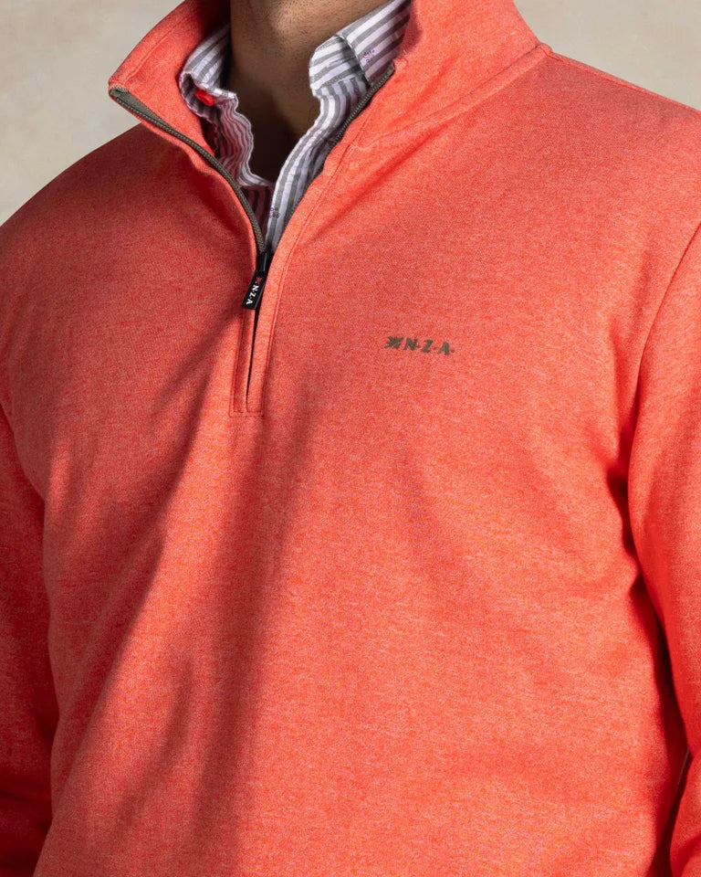 NZA Pullover Cuello Media Cremallera New Zealand Auckland Red Tide Melange