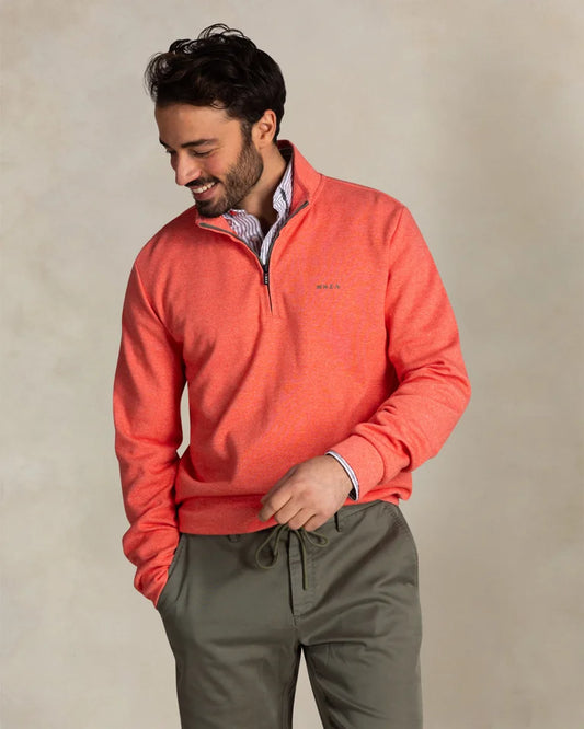 NZA Pullover Cuello Media Cremallera New Zealand Auckland Red Tide Melange