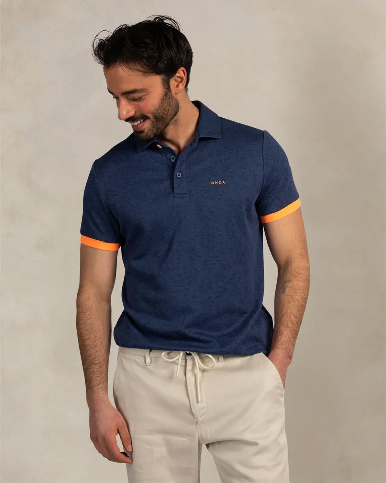 NZA Polo Manga Corta New Zealand Auckland Navy Sky
