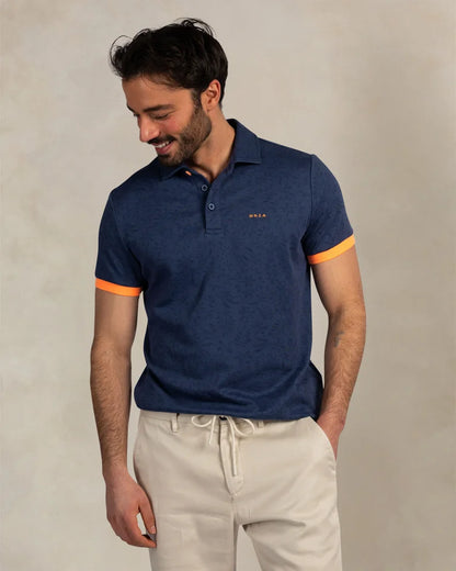 NZA Polo Manga Corta New Zealand Auckland Navy Sky